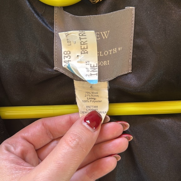 J.Crew City Coat W Size 4 black - Picture 3 of 5